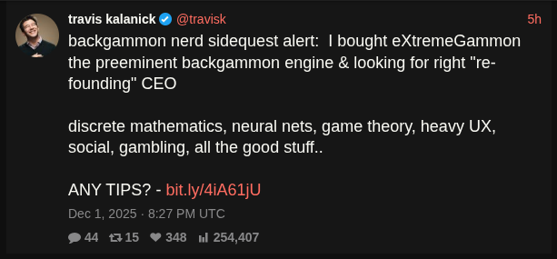 Kalanik Soliciting for eXtremeGammon on X