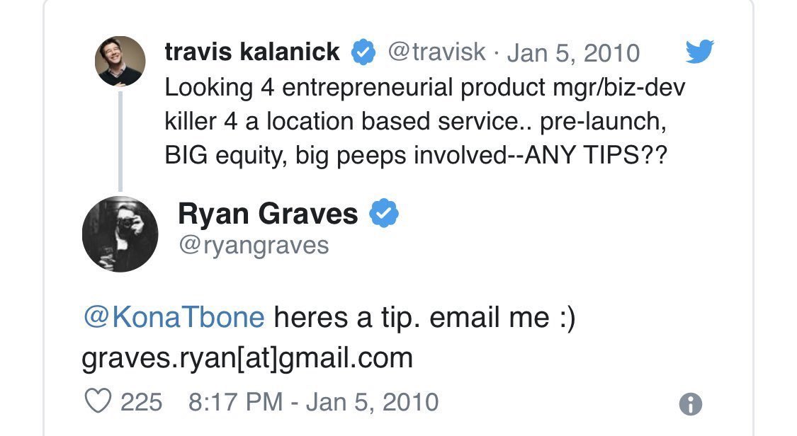 Kalanik Soliciting Uber CEO on Twitter